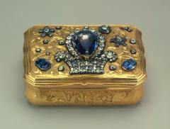 Табакерка работы Иеремия Позье - середина XVIII века Сапфиры, бриллианты